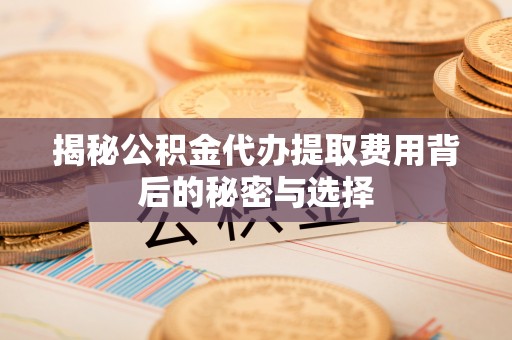 珠山揭秘公积金代办提取费用背后的秘密与选择